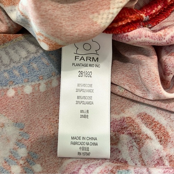 FARM Rio Mystic Red Velvet Midi Dress Size XS - Picture 12 of 14